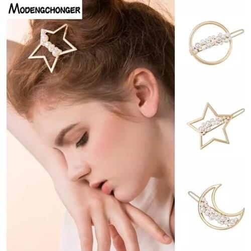 1 PCS Wild Elegant Pearl Side Hairpins Spring Hairgrips BB Hairclips For Girl Bangs Clip Barrettes Kids Korean Hair Accessories