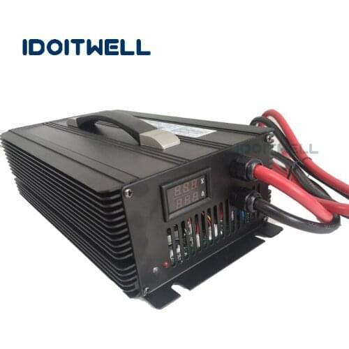 Customized led display 12V 90A 24V 60A 36V 40A 48V 30A 60V 25A 72V 20A battery charger for Lead acid Lithium LifePO4 battery