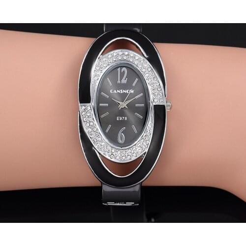 Women Luxury Rhinestones Bangle Watches Ladies Casual Bracelet Wristwatch Creative Fashion Girls Clock 2019 Trendy Gifts