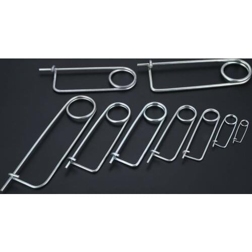 10/5/1Pcs Steel Brooch Shape Cotter Safety Pins Spring Pin Quick Lock Brooch Locking Fastener for Farm Lawn Garden Hitch 9 Sizes