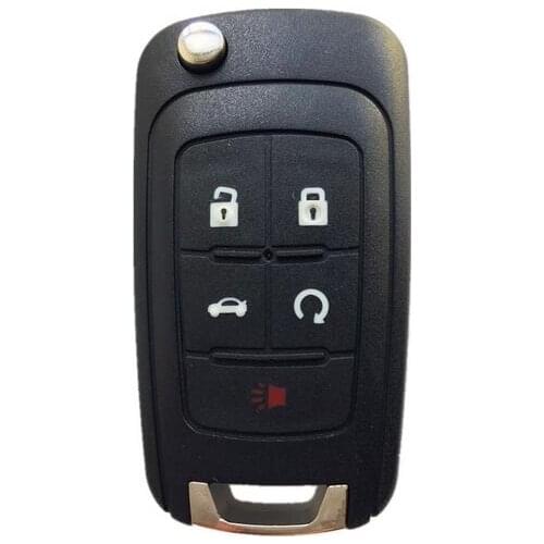 2 PCS/lot For Chevrolet Chevy Cruze Malibu Replacement Flip Folding Remote Key Shell Case 5 Button Keyless Entry Fob Key Cover