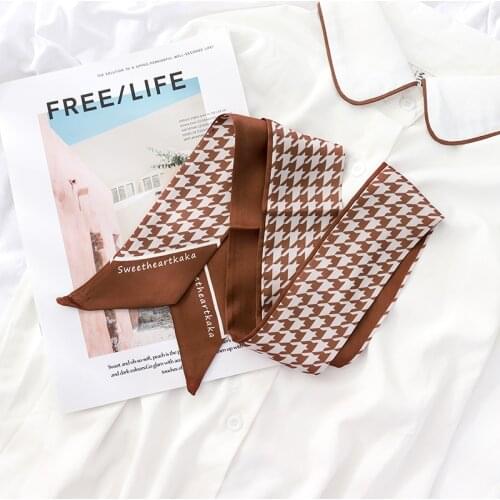 2021 Flowers Print Scarf Women Bandana Hairband Lady Head Wraps Female Shawl Fashion Neckerchief