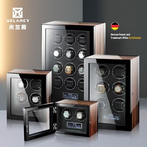 3rd Generation AI Smart Watch Winder for Luxury Brand Mechanical Watch Automatic LCD Touch Screen Remote Control Storage Display
