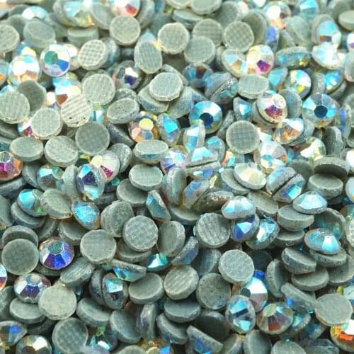 4000PCS SS10 2.8mm round green color AB glass drill DMC hotfix flatback rhinestone quality is very good glass drill DIY