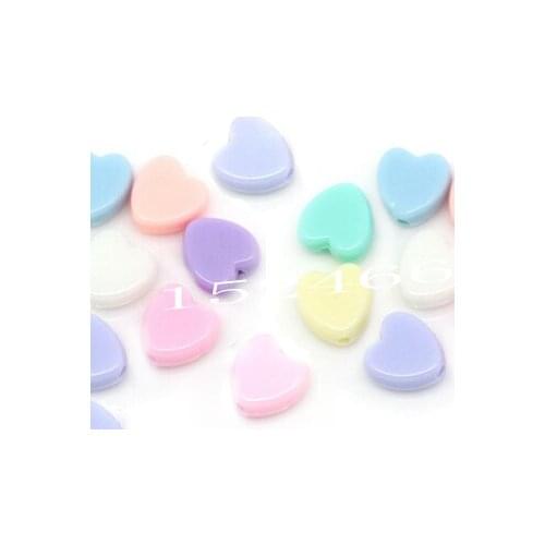8mm x 8mm( 3/8"x 3/8"), hot- Acrylic Charm Beads Heart Mixed Hole:approx 1.5mm,300PCs crafts materials plastic chunky alphabet
