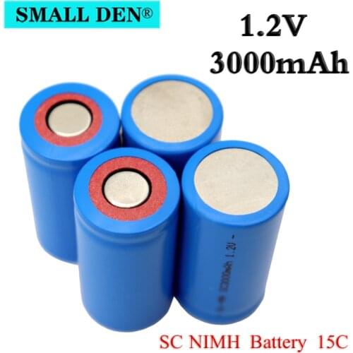 SC 3000mAh 21410Ni-MH1.2V rechargeable discharge rate 15C battery used for sweeper electric drill drone power tool