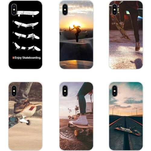Skateboard Black Accessories Phone Cases Covers For Apple iPhone X XR XS MAX 4 4S 5 5S 5C SE 6 6S 7 8 Plus ipod touch 5 6