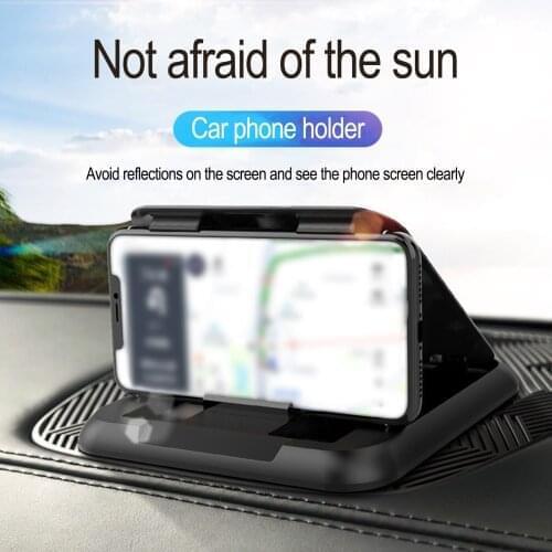 Carbon Fiber Car Phone Holder Dashboard Mobile Phone Clip Mount Bracket Portable Adjustable GPS Navigator Bracket