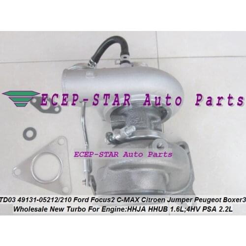 Free Ship TD03L4 49131-05212 49131 05212 0375K7 Turbo For Ford C-MAX Fiesta VI HHJA HHUB 1.6L For Peugeot Boxer III 4HV PSA 2.2L