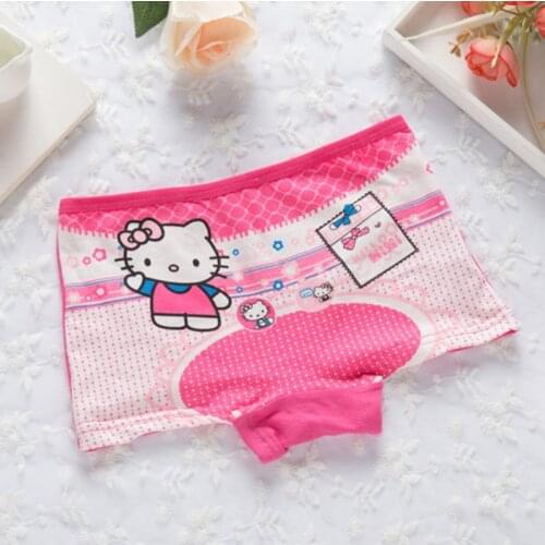 4Pcs/Lot Candy Colors Girls Boxer Breathable Cotton Material Kids Girls Underwear for Baby Panties Childrens Clothing