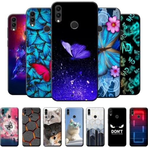 Honor 8X Case For Huawei Honor 8X 8 X 6.5 inch Black TPU Back Cover For Honor 8X Case Honor 8X Wolf Silicone Soft Phone Case