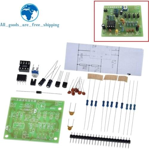 DC6-12V NE555 Pulse Generator Module Sine/Triangle/Square Wave generator multi-channel Waveform Signal Generator DIY Kit