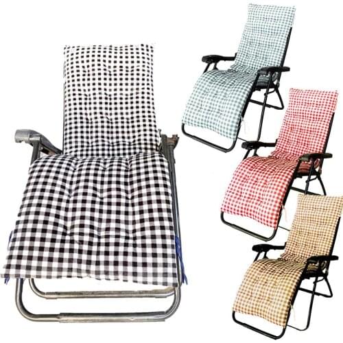 Long Recliner Chair Cushion Foldable Comfortable Replacement Cushion Pad with Non-slip Rocking Chair Seat Mat For Courtyard