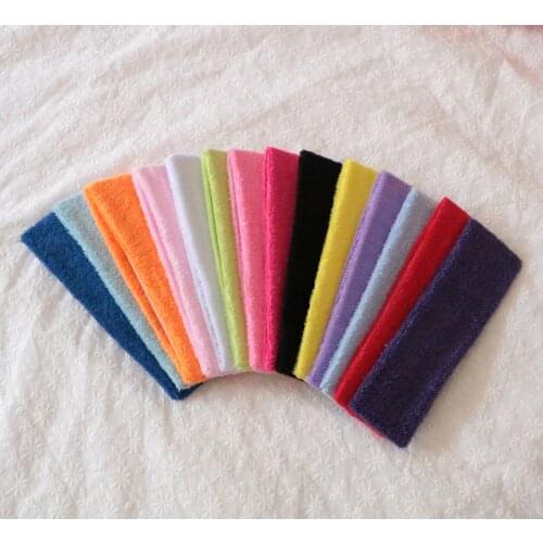 14pcs/lot Elastic Sport Cotton Headband Women Men Yoga Gym Stretchy Sweatband for Girl