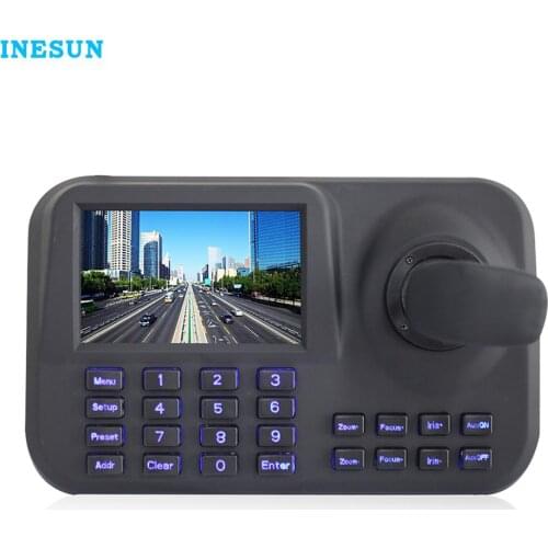 Inesun Onvif CCTV IP PTZ 3D Joystick Network Keyboard Controller With 5 inch HD LCD Screen For IP PTZ camera