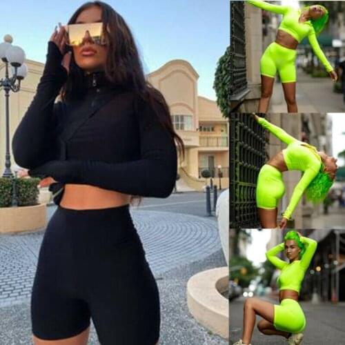 Fashion Women Sets Sport Hoodies Sexy Skinny Sweatshirt Crop Tops Pants Set 2Pcs Tracksuit Sweat Suit Streetwear