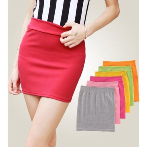 Summer Women High Waist Tight Office Short Skirt Slim Casual Package Hip Skirt Seamless Elastic Lady Mini Sexy Pencil Skirts