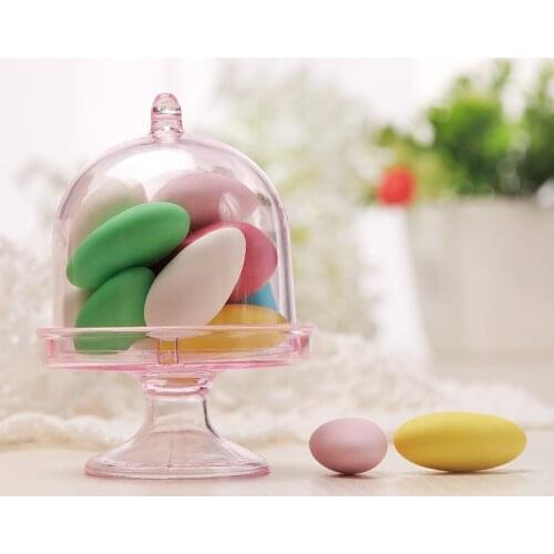 Pack of 12 Clear Mini Cupcake Stands Gold Candy Box Baby Shower Dessert Cake Display Tray Wedding Birthday Table Decorations