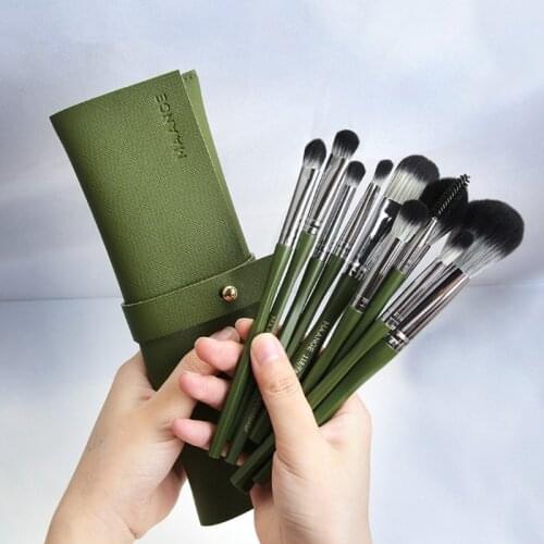 10pcs Makeup brushes set Cosmetic Bag professional with Natural Hair Foundation Powder Eyeshadow Make up Brush Blush