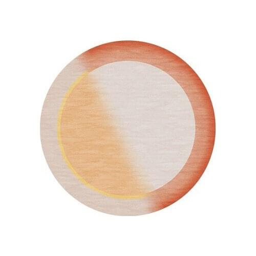 Pink Circular Carpet Geometric Creative Bedroom Living Room Decoration Non-Slip Floor Mat