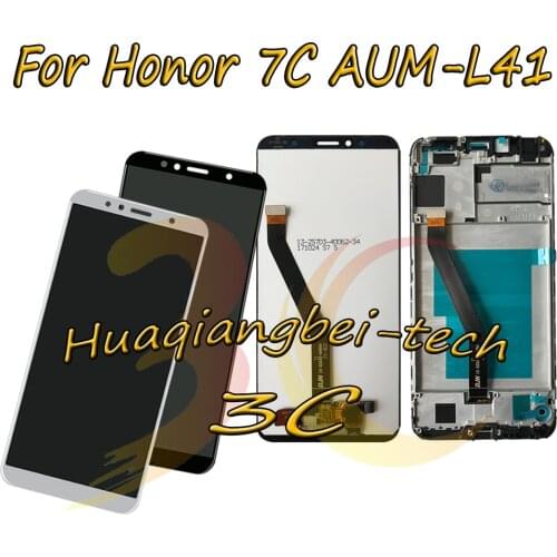 5.7'' New For Huawei Honor 7C AUM-L41 Full LCD DIsplay + Touch Screen Digitizer Assembly + Frame Cover 100% Tested