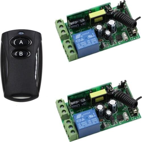 New AC85V 110V 120V 220V 250V 1CH Wireless Remote Control Switch 2Keys Transmitter with Receiver for Appliances Gate Garage Door
