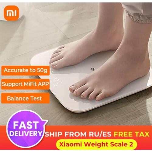 Original Xiaomi Smart Scale 2 Mi Smart Health Weight Scale Bluetooth 5.0 Digital Scale Support Android 4.3 iOS 9 Mifit APP Scale