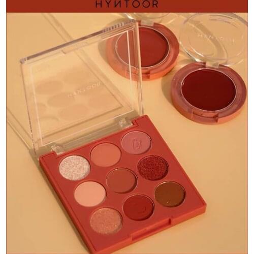 9 Colors Eyeshadow Palette Matte Shimmer Pigment Face Makeup Blush Palette Cream Long-lasting Women Cosmetics Face Eye Makeup