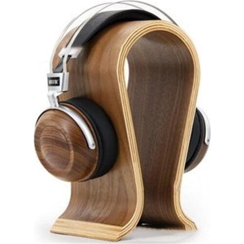 Home Storage Organization Headset Stand Wooden U Shape Desk Shelf Rack Hanger Stand Headphones Stands Holder Storage Brackets