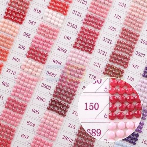 Full Range 447 DMC diamond Color contrast color card Rhinestone color identification card square/round diamond comparison 6Sk07