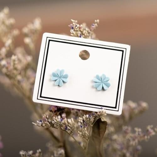 Plant Series Exquisite Multicolor Flower Ceramic Earrings Fashion Gift Ear Studs Jewelry Wholesale For Women Girl #LY123