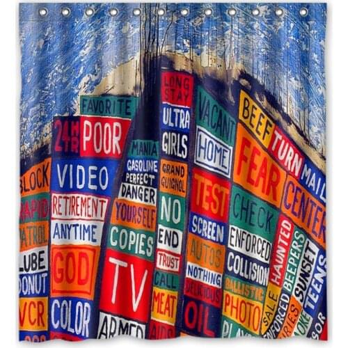 Vixm Home Radiohead Shower Curtain TV Sports Figures Bathroom Curtains With Hooks 66x72 inch