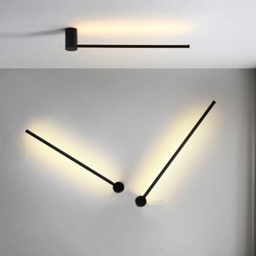 Modern Led Wall Lamps Living Room Bedroom Bedside Interior Wall Light Bathroom Mirror Lights Black/Gold Indoor Sconce Fixture