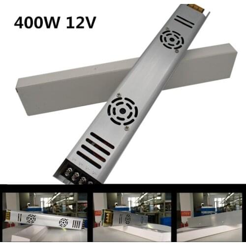 DC 12V 400W Ultra Thin PWM LED Power Supply Lighting Transformers AC 220V 240V Driver For led strip light box Safety Hot sale