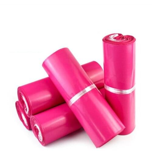 Product Package Envelope Bags Courier Bag Plastic Shipping Mailers in Bulk Pink Roll Wrap