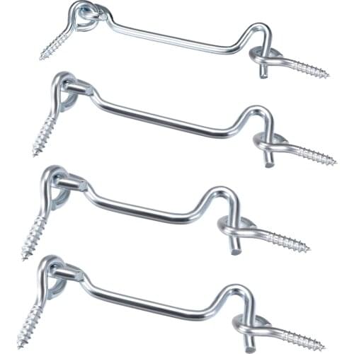 Uxcell 4-30pcs 1.7" 2" 2.5" 3" Cabin Hook Eye Latch Gate Door Swivel Window Door Hook with Mounting Screws