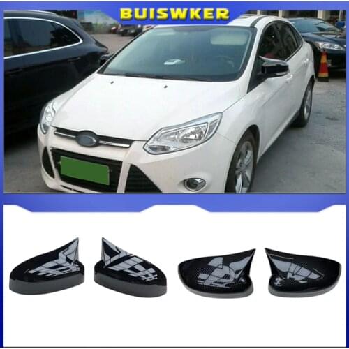 2pcs/Set Car Door Side Mirror Cover Replacement Parts For Ford Focus