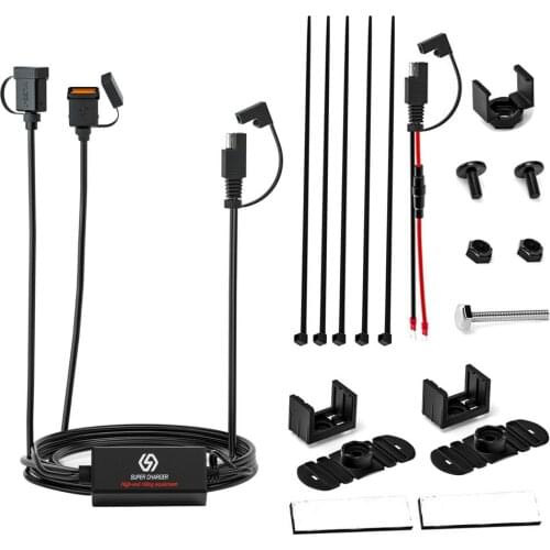 Motorcycle Charger Handlebar Bicycle Bracket Quick USB Charging Adaptor Waterproof Portable For Travel Vehicle Moto Accessory H