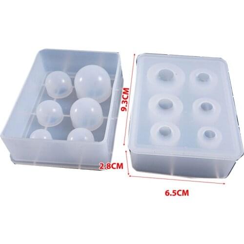 1PC New Crystal Drop Gel Sphere Silicone Mold Star Ball Mold multi-size Ball Mold Silicon Molds For Resin Art Jewelry Making