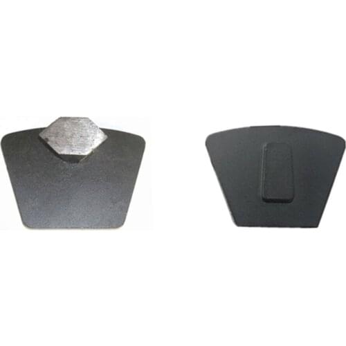 GS19 Medium Bond Fine Grint Redi Lock Husqvarna Diamond Grinding Shoes Single Hexagon Segment Polishing Pads for Concrete 12PCS