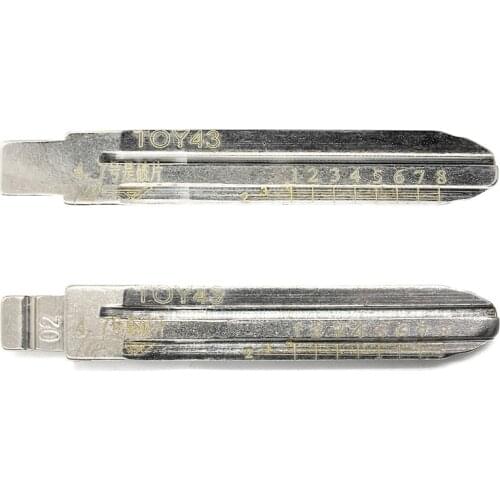 2/15/30pcs Uncut TOY43 forToyota #02 NO.02 Blade Car Key Blade with Scale With Mark for KD/VVDI/JMD remote