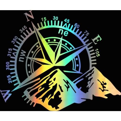 26x21CM Mountain Compass Car Sticker Funny Vinyl Car Styling Decals For Auto Window Motorcycle Decor Car Sticker Decal