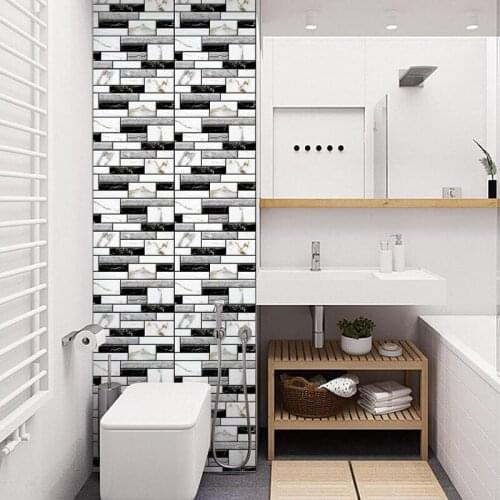 3D HD Self-adhesive Tile Sticker PVC Simulation Brick Thick Waterproof Anti-collision Wall Stickers