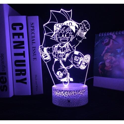Smiling Boy Hand-Foot dance 3D Lamp Anime Figure Acrylic Light Guide Plate White Cracked Base for Couple Festival Birthday Gifts
