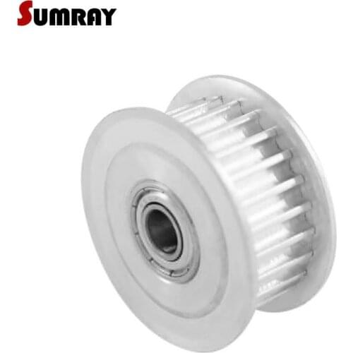 SUMRAY 5M 25T With teeth Tension Belt Idler Pulley Bore 5/6/7/8/10/12/15mm Synchronous Wheel Pulley Width 27mm Idler Pulley