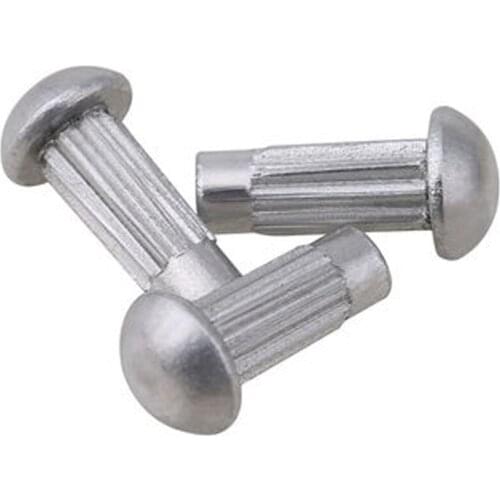 50pcs M2.5 aluminum round head rivets pan header knurled solid rivet knock rivetings tap riveting GB827 3mm-10mm length