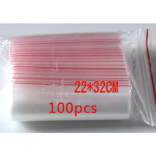 50pcs 22x32cm transparent travel gift packaging bags plastic bag for necklace/jewelry diy custom ziplock clear self seal bag