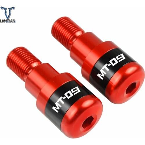 For YAMAHA MT-09 FZ09 2014 2015 2016 Motocycle Accessories HandBar Ends Hand Bar Ends Motorbike handbar ends WITH MT-09 LOGO