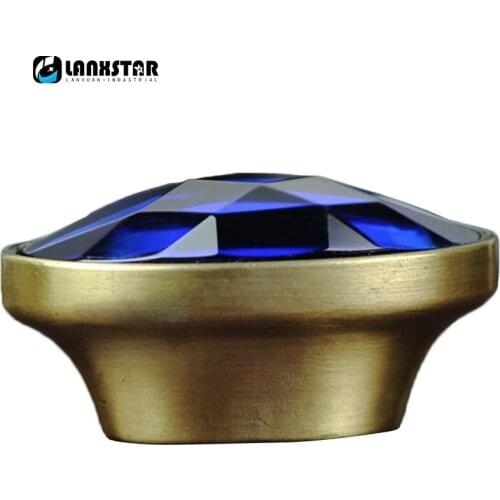 Fast Delivered Free Copper Material Decorative K9 Crystal Furniture Door Pull Handle and Knobs