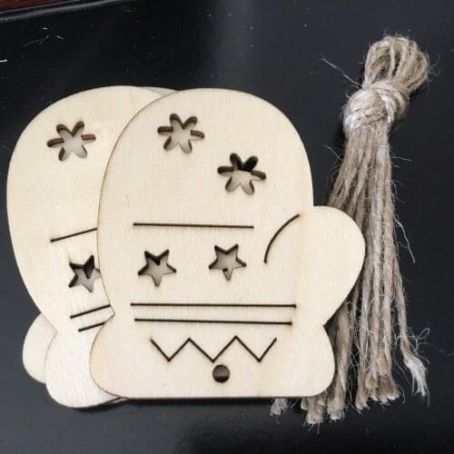 Wood Christmas tree hanging decorations